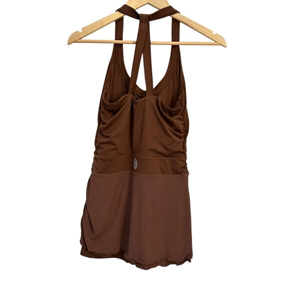 FP Movement Brown Stretchy Razorback Tank Short Tennis Skort Size M - Picture 2 of 5